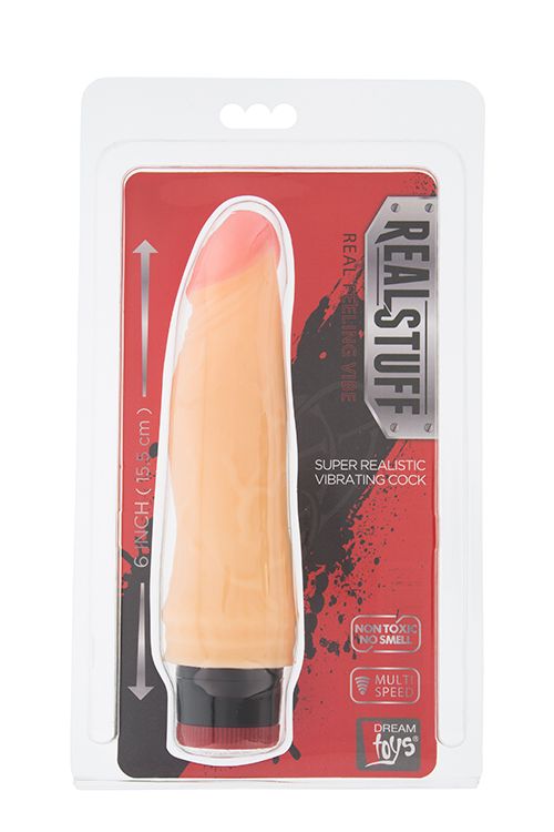 Вибратор-реалистик REALSTUFF MULTISPEED VIBRATOR 6INCH - 15,5 см. - фото 151990