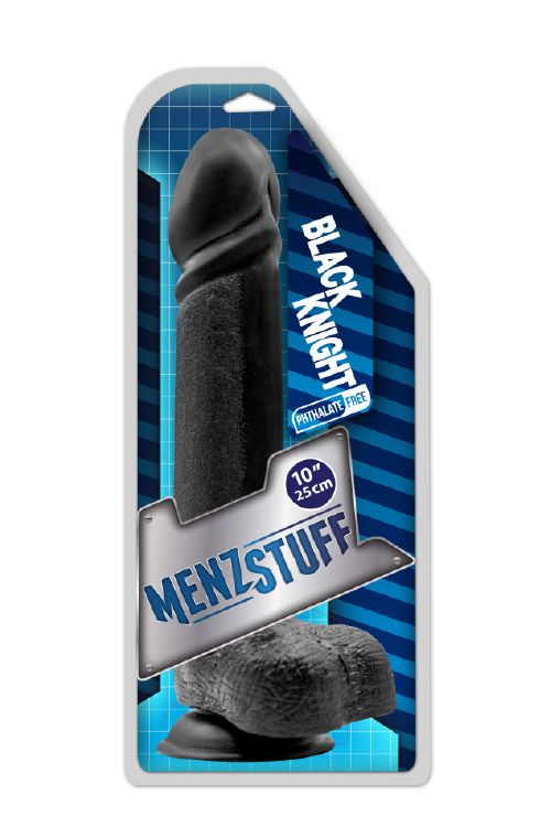 Чёрный анальный фаллоимитатор MENZSTUFF BLACK KNIGHT 10INCH BUTT PLUG - 25 см. - фото 152007