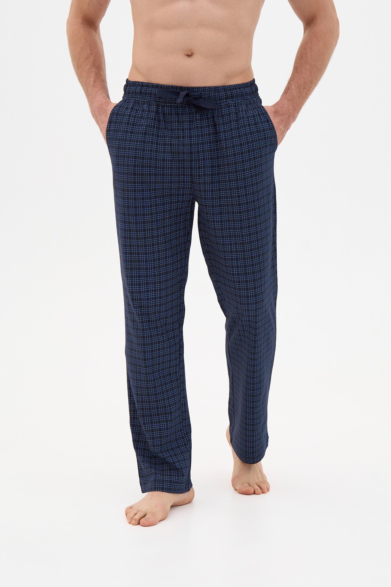 Хлопковые брюки в клетку 516433