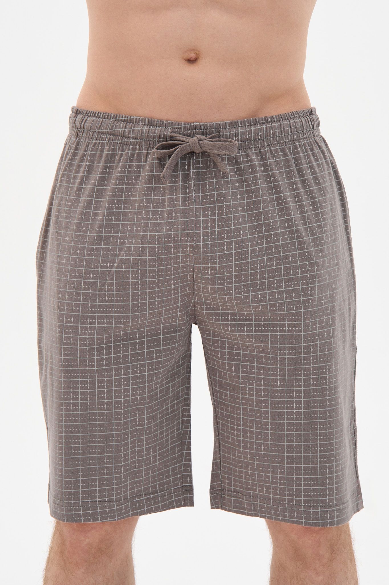 Мужские домашние шорты с поясом на завязках 516444