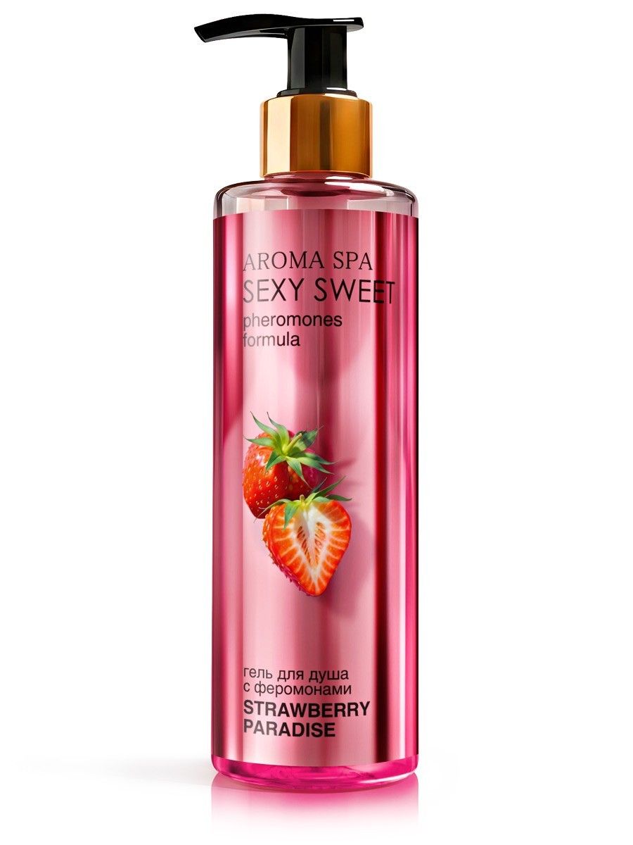 Гель для душа с феромонами и ароматом клубники Strawberry Paradise - 200 мл. 529351
