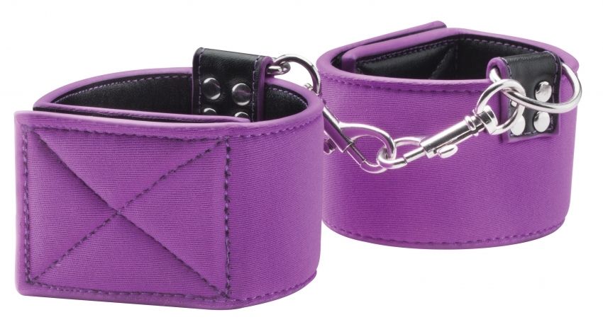 Чёрно-фиолетовые двусторонние оковы на ноги Reversible Ankle Cuffs - фото 153375 Чёрно-фиолетовые двусторонние оковы на ноги Reversible Ankle Cuffs - фото 153375