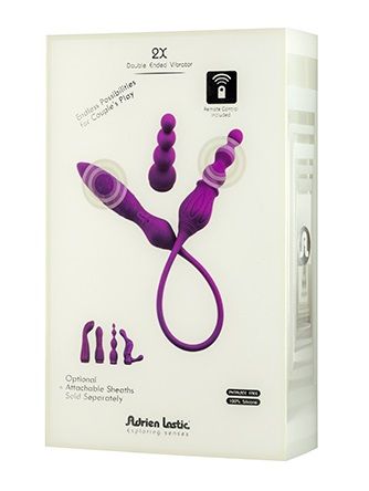 Двухсторонний гибкий вибромассажер 2X+LRS с дистанционным управлением - фото 153532 Двухсторонний гибкий вибромассажер 2X+LRS с дистанционным управлением - фото 153532