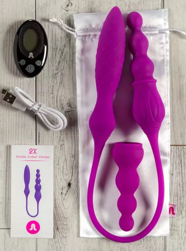 Двухсторонний гибкий вибромассажер 2X+LRS с дистанционным управлением - фото 153533 Двухсторонний гибкий вибромассажер 2X+LRS с дистанционным управлением - фото 153533