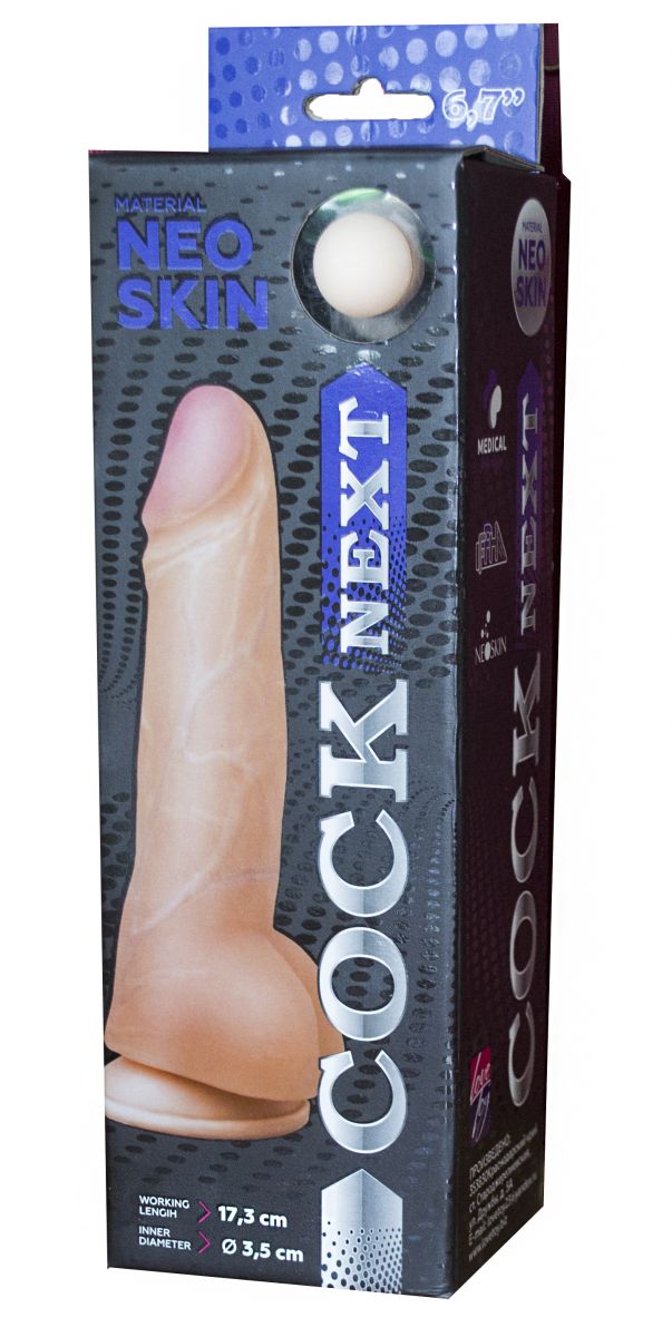 Фаллоимитатор с мошонкой COCK NEXT 6 - 17,3 см. - фото 155115