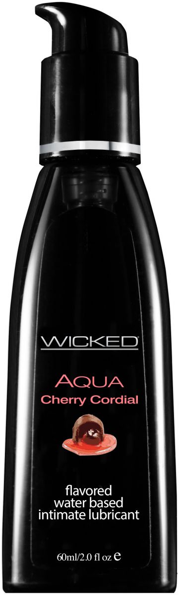 Лубрикант WICKED AQUA Cherry Cordial с ароматом вишневого ликера - 60 мл. - фото 156181