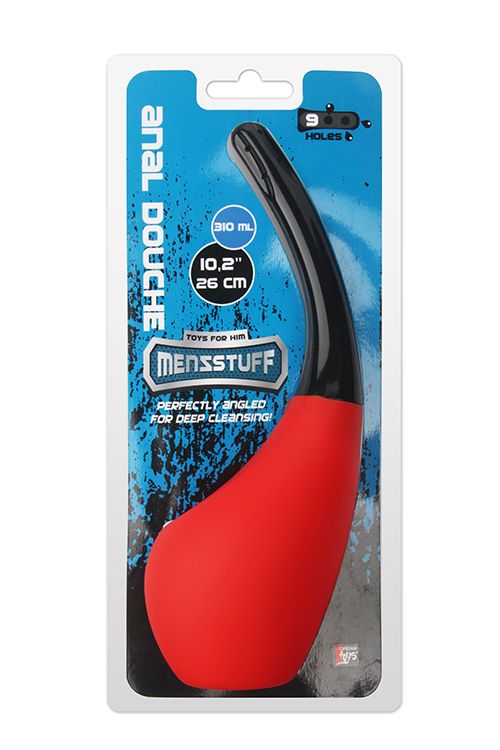 Анальный душ MENZSTUFF 310ML ANAL DOUCHE RED/BLACK - фото 156593