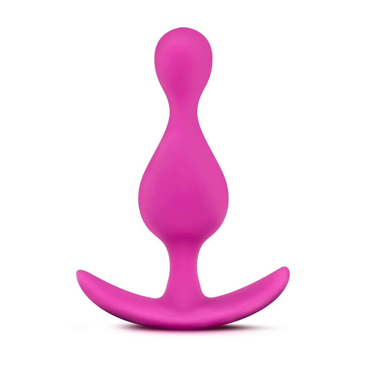 Розовая фигурная анальная пробка Luxe Explore - 11,4 см.