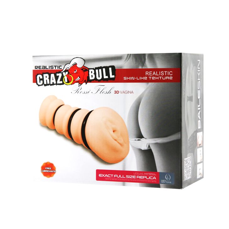 Мастурбатор-вагина с утягивающими кольцами Crazy Bull Rossi Flesh 3D - фото 158559