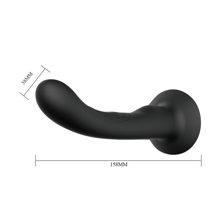 Страпон с изогнутой головкой Ultra Harness Curvy Dildo - 15,8 см. - фото 158579