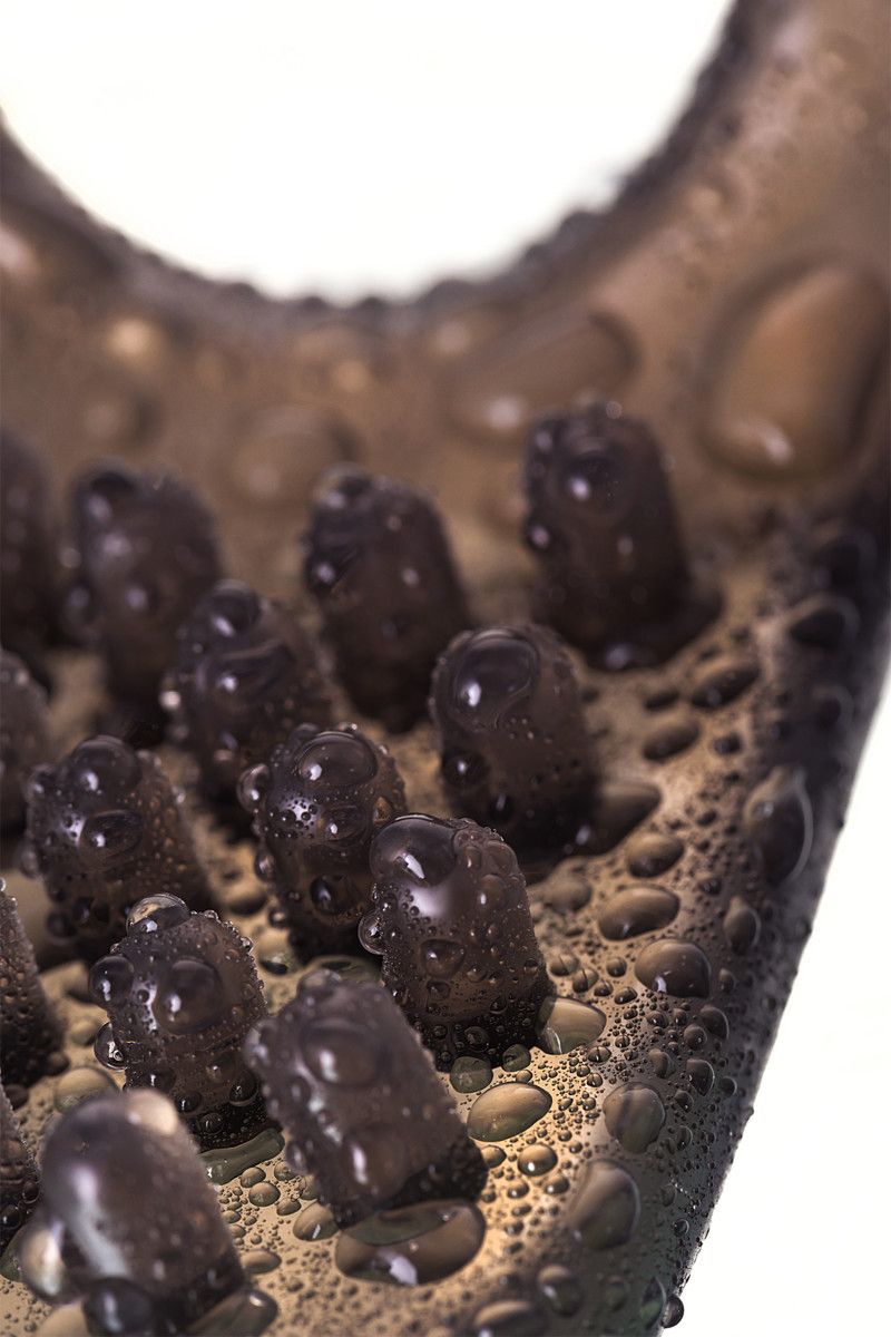 Дымчатое эрекционное кольцо с точками - фото 159091