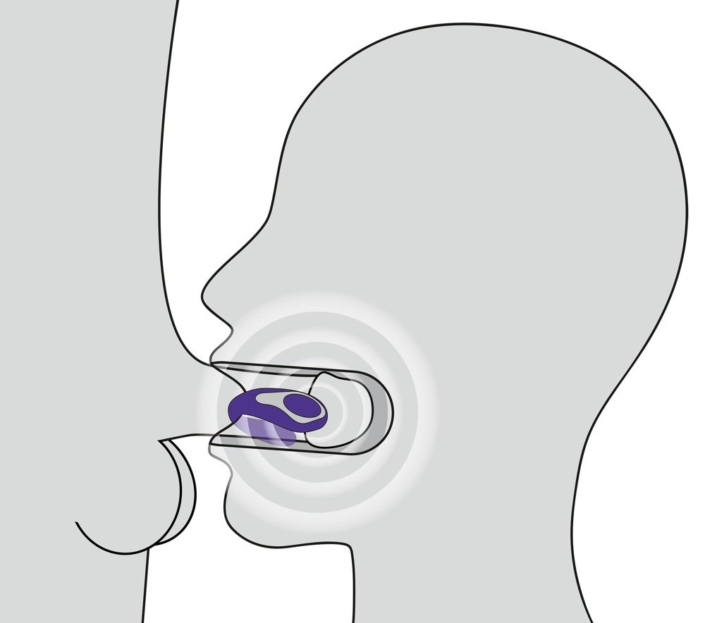 Фиолетовый вибратор для усиления ощущений от оральных ласк Blowjob - фото 180437
