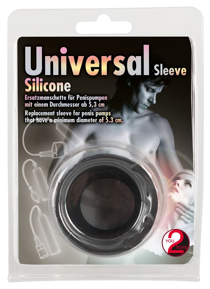 Чёрная манжета для вакуумной помпы Universal Sleeve Silicone - фото 159507