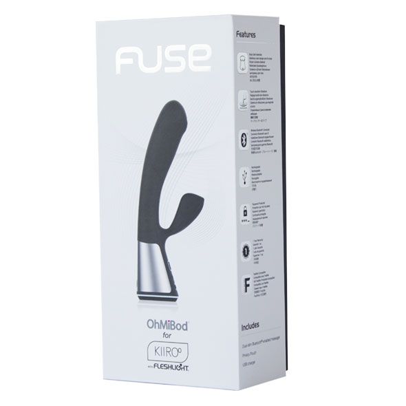 Чёрный интерактивный вибратор Kiiroo Ohmibod Fuse - 18 см. - фото 159550