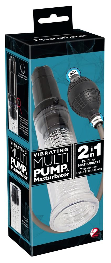 Вакуумная помпа-мастурбатор Vibrating Multi Pump Masturbator - фото 159650