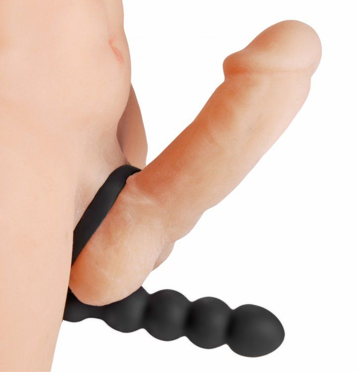 Насадка для двойного проникновения Double Fun Cock Ring with Double Penetration Vibe - фото 160171