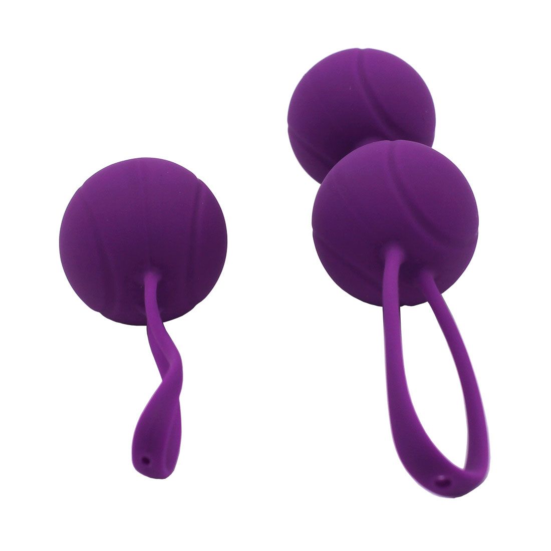 Фиолетовый набор для тренировки вагинальных мышц Kegel Balls - фото 160664