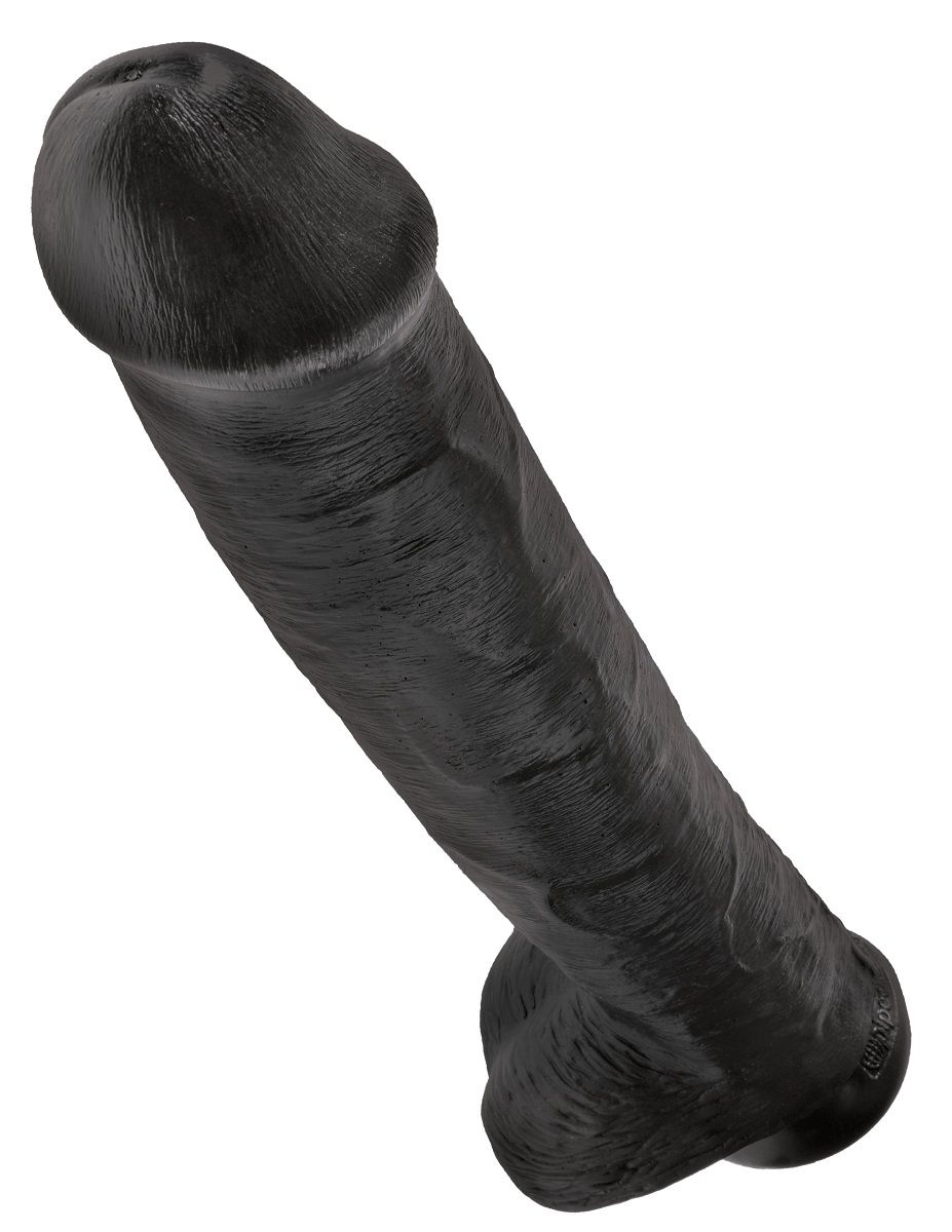 Чёрный фаллоимитатор-гигант 15 Cock with Balls - 40,6 см. - фото 185884