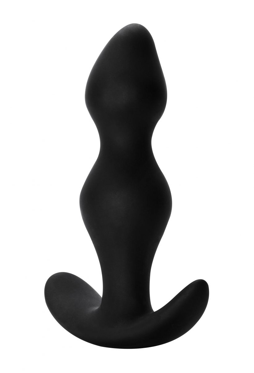 Чёрная фигурная анальная пробка Fantasy - 12,5 см. - фото 251957