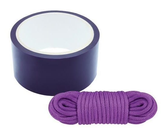 Комплект для связывания BONDX BONDAGE RIBBON LOVE ROPE PURPLE