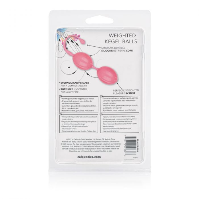 Розовые вагинальные шарики Weighted Kegel Balls - фото 167926