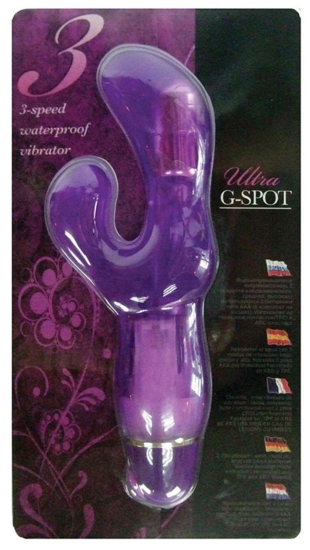 Фиолетовый вибратор для точки G ULTRA G-SPOT - 15 см. - фото 168995