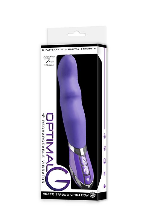 Фиолетовый перезаряжаемый вибратор OPTIMAL G 7.5INCH RECHARGEABLE VIBRATOR - 19 см. - фото 169327