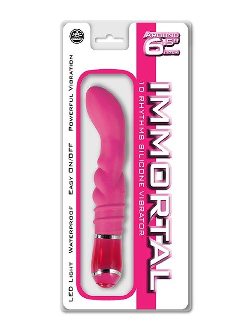 Розовый вибростимулятор G-точки IMMORTAL 6INCH 10 FUNCTION VIBRATOR - 15,2 см. - фото 169603