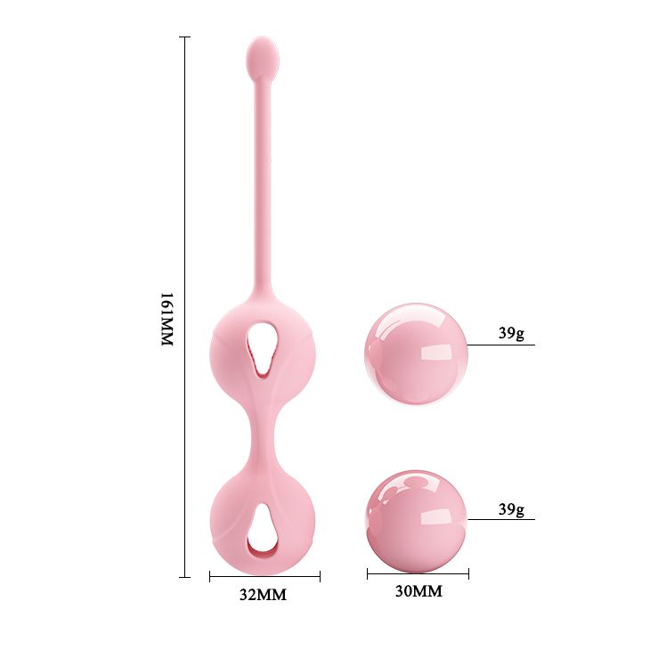 Нежно-розовые вагинальные шарики Kegel Tighten Up I - фото 169749