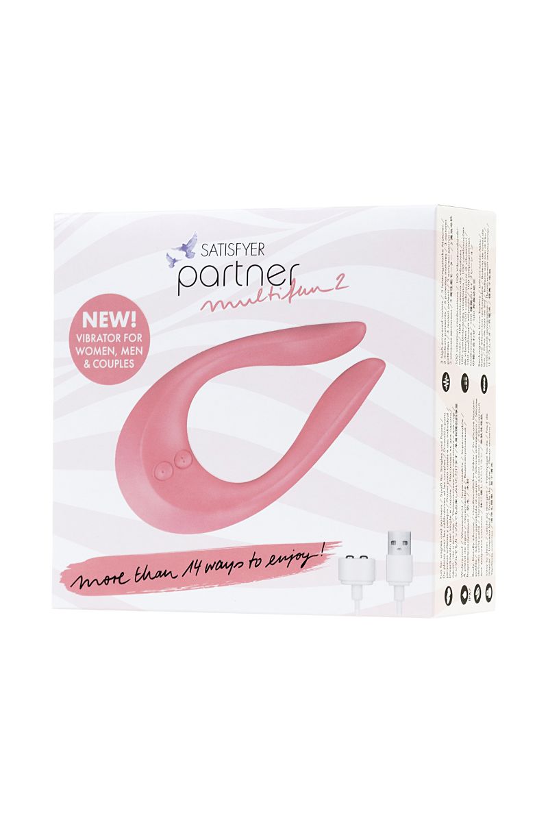 Розовый многофункциональный стимулятор для пар Satisfyer Partner Multifun 2 - фото 170552