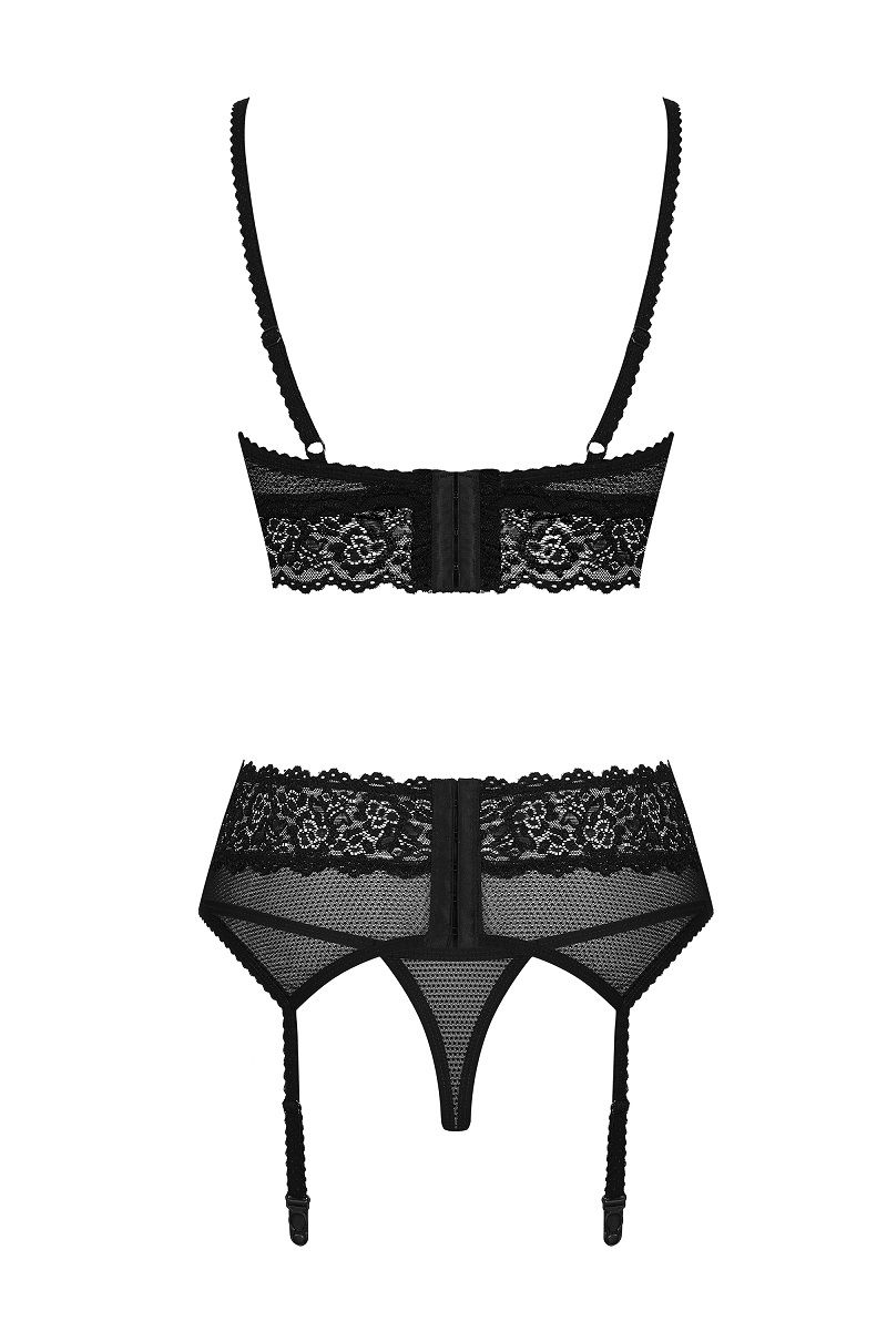 Чарующий кружевной комплект белья из 3 предметов - фото 171694