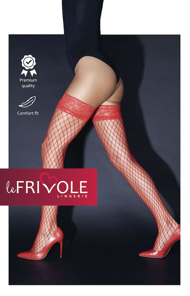 Чулки в крупную сеточку с кружевной резинкой - фото 184452 Чулки в крупную сеточку с кружевной резинкой - фото 184452