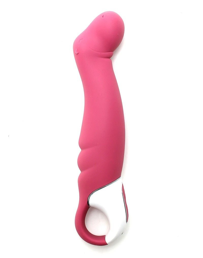 Вибратор Satisfyer Vibes Petting Hippo с загнутым кончиком - 22,9 см. - фото 172410