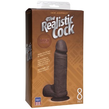 Темнокожий фаллоимитатор The Realistic Cock ULTRASKYN - 20,57 см.