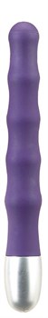 Фиолетовый вибромассажер волнистой формы SMOOTH VIBE - 17,8 см.