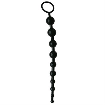 Черная анальная цепочка - 26 см. Bior toys EE-10120-1
