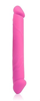 Двосторонний розовый фаллоимитатор Cosmo - 23 см.