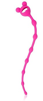 Розовая анальная цепочка-елочка - 23 см. Bior toys CSM-23025