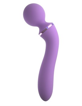 {{photo.Alt || photo.Description || 'Фиолетовый двусторонний вибростимулятор Duo Wand Massage-Her - 19,6 см.'}}