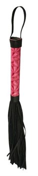 Аккуратная плетка с розовой рукоятью Passionate Flogger - 39 см. Erokay EK-3106PNK