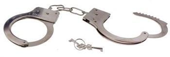 Серебристые металлические наручники с ключиками Сима-Ленд 313660