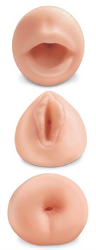 Комплект из 3 мастурбаторов All 3 Holes: вагина, анус, ротик