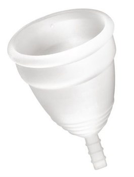 {{photo.Alt || photo.Description || 'Белая менструальная чаша Yoba Nature Coupe - размер L'}}