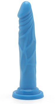 Голубой фаллоимитатор на присоске Happy Dicks Dong 7.5 inch - 19 см.