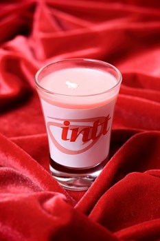 Массажная свеча для поцелуев Strawberry с ароматом клубники - 30 гр.