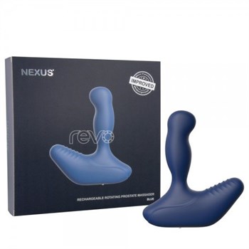 Синий вибромассажер простаты NEXUS REVO 2.0 с вращающейся головкой