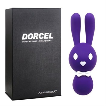 Фиолетовый вибростимулятор-зайчик Dorcel - 16 см.