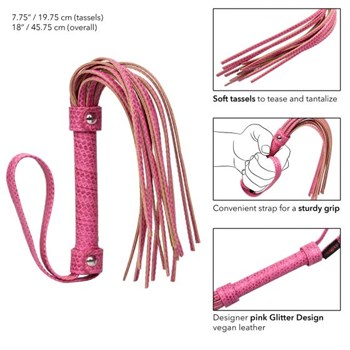 Розовая плеть Tickle Me Pink Flogger - 45,7 см.