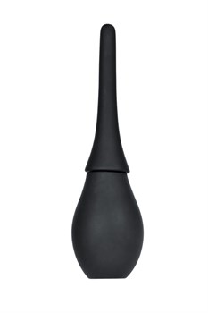 Черный силиконовый анальный душ A-toys с гладким наконечником