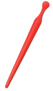 Красный силиконовый уретральный плаг - 10 см. ToyFa 901409-9